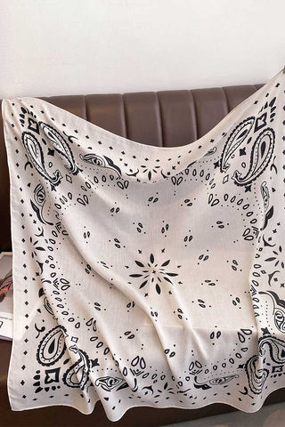 Paisley Print Square Scarf