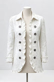 Floral Ruffle Button-Front Jacket