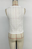 Tie-Front Lace Trim Tank Top