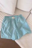 Striped Elastic Waist Casual Shorts