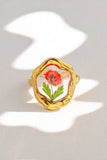 Floral Resin Statement Ring