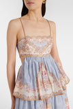 Floral Tiered Spaghetti Strap Maxi Dress