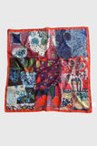 Vintage Collage Print Square Scarf