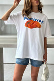 Graphic Print Oversized Crew Neck T-Shirt