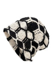 Floral Crochet Slouchy Beanie Hat