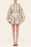 Floral Print Ruffled Skirt Set