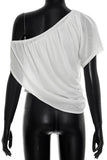 One-Shoulder Draped Tank Top