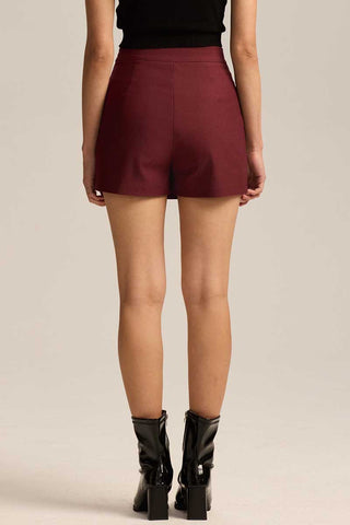 High-Waist Front Slit Mini Skirt