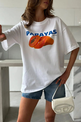 Graphic Print Oversized Crew Neck T-Shirt