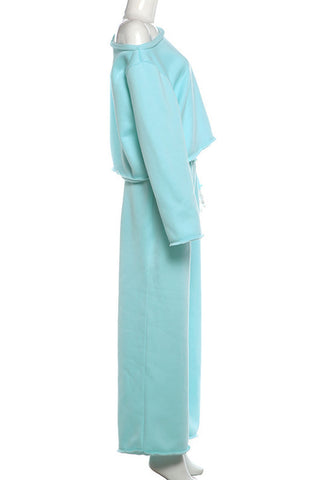 Off-Shoulder Long Sleeve Lounge Set