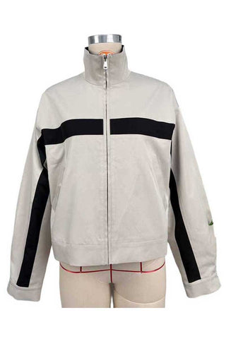 Colorblock Stripe Stand-Collar Zip Jacket