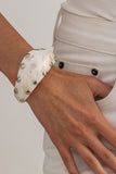Marbled Studded Wide Cuff Bracelet