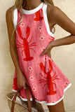 Ocean Inspired Sleeveless Shift Dress