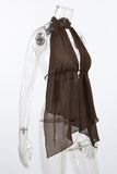 Halter Neck Layered Tank Top