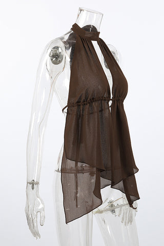 Halter Neck Layered Tank Top