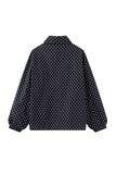 Polka Dot Half-Zip Pullover Jacket