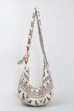 Patterned Knot Strap Hobo Bag