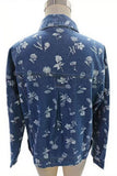 Floral Print Oversized Denim Jacket