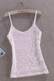 Sequin Scoop Neck Sleeveless Cami