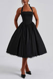 Elegant Halter Neck Evening Dress
