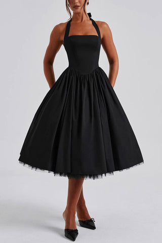 Elegant Halter Neck Evening Dress
