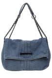 Flap Chain Strap Slouchy Shoulder Bag