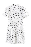 Polka Dot Puff Sleeve V-Neck Mini Dress