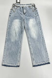 Crystal-Trim Straight Jeans