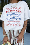 Fish Graphic Crew Neck Short Sleeve Tee