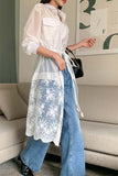 Sleeveless Lace Hem Casual Dress