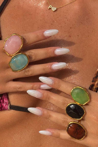 Natural Stone Statement Ring