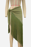 Fringe Halter Sleeveless Tank Top