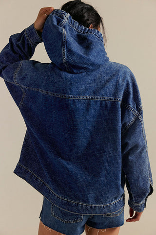 Long Sleeve Drawstring Zip Hoodie