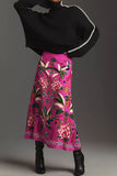 Floral Print High-Waist Midi Skirt