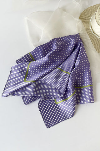 Polka Dot Square Scarf with Border
