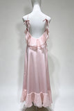 Ruffle Halter Asymmetrical Casual Dress