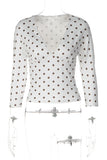 Polka Dot V-Neck Crop Top