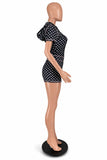 Polka-Dot Button-Front Short Set