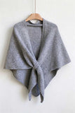Knit Front-Tie Wrap Shawl