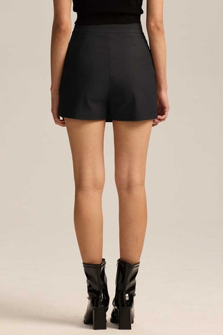 High-Waist Front Slit Mini Skirt