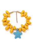 Chunky Beaded Fish Charm Necklace