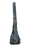 Buckle Strap Zipper Detail Shoulder Bag