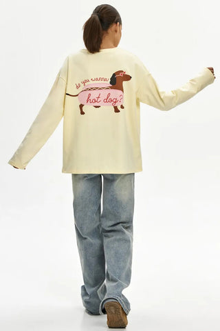 Graphic Print Long Sleeve Crew Neck T-Shirt