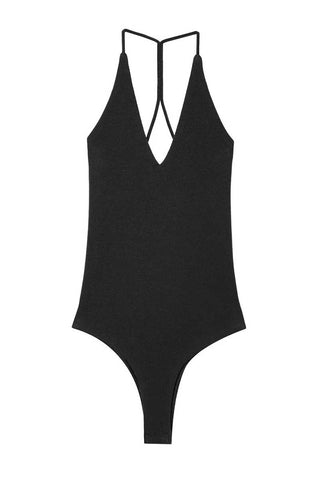 V-Neck Sleeveless Cutout Bodysuit