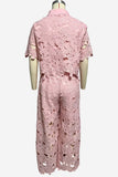 Floral Lace Pants Set