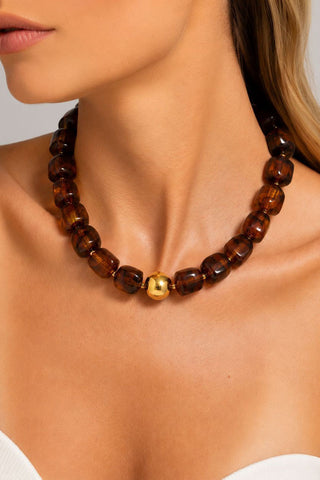 Beaded Chunky Accent Necklace