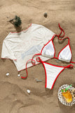 Graphic Short Sleeve Bikini Set