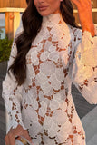 Lace Cut-Out Mini Dress