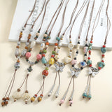 Vintage Beaded Pendant Necklace
