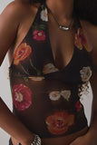 Halter-Neck Printed Camisole